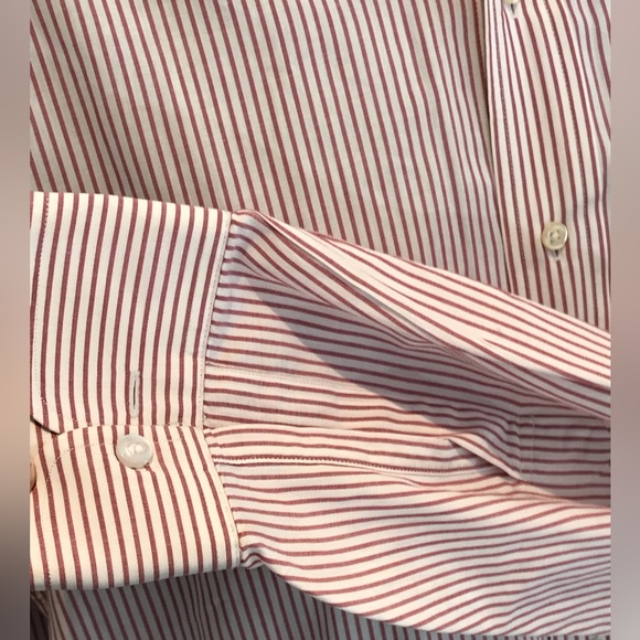Brooks Brothers Button down relaxed fit cotton Shirt Mens 16-4 medium striped - Picture 3 of 6